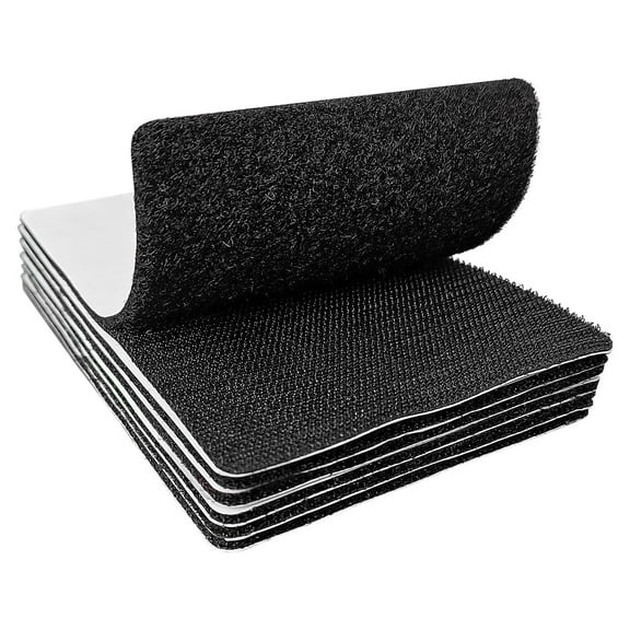 Genreen 4x6 inch Hook and Loop Strips with Adhesive, Nylon Heavy Duty Hook and Loop Tape, Excellent Grip, Interlocking Tape, for Sewing, Crafting,DIY, Wall Adhesive Strips - 6 Sets