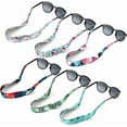 thumbnail image 1 of Genreen 6 Pieces Floating Sunglasses Strap Hawaiian Float Neoprene Eyewear Retainer Summer Glasses Strap Sport Glasses Holder for Men Women, 1 of 6