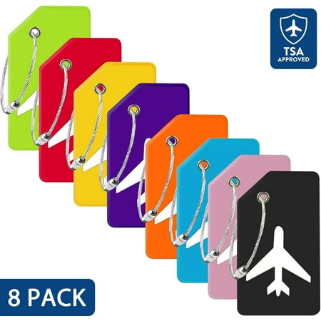 Genreen 8 Pack Silicone Luggage Tags for Suitcases with Stainless Loop, TSA Approved, Privacy Protection Travel Essentials Bag Tags by Gostwo, Mixed Color price history and forecast - Genreen G865