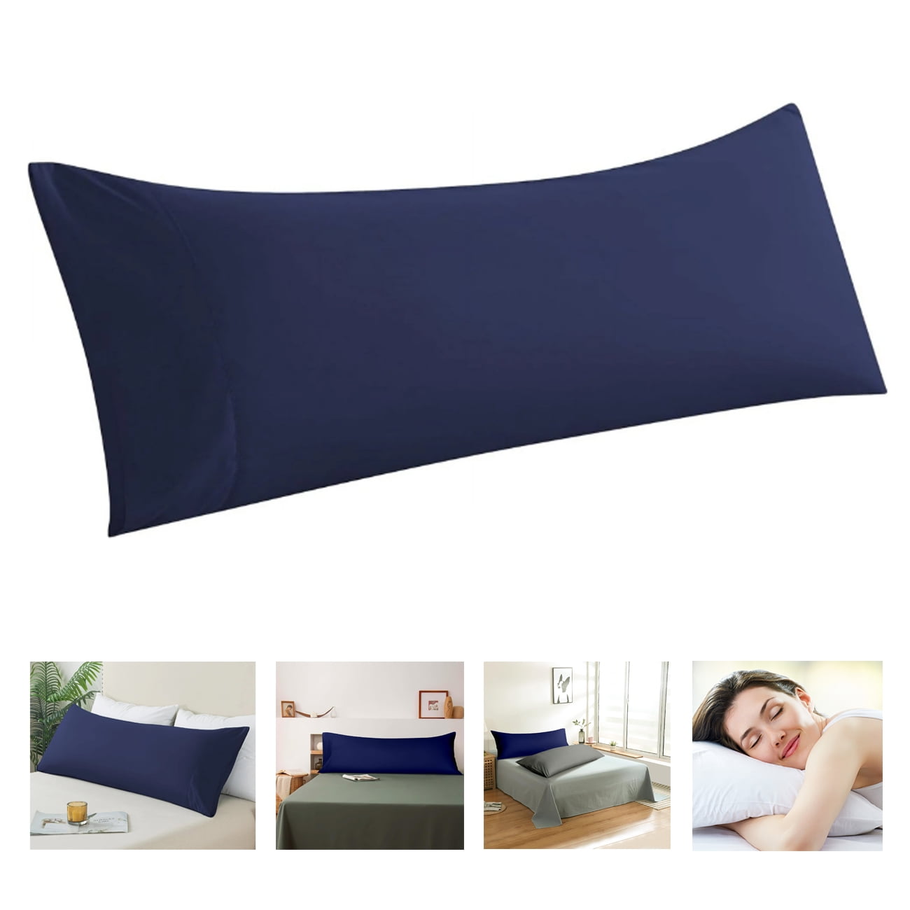 WhatsBedding Body Pillow Cover - Ultra Soft Microfiber, Envelope Closure, 21x54 Inch, Brown - View #2
