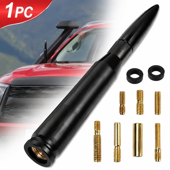 Genreen Car Antenna,Truck Exterior Decoration Accessories Car Vehicle Replacement Antenna Conpatible with Ford F150 F250 F350RAM 1500 2500 3500 Heavy Duty Pickup Trucks Accessories (Black)