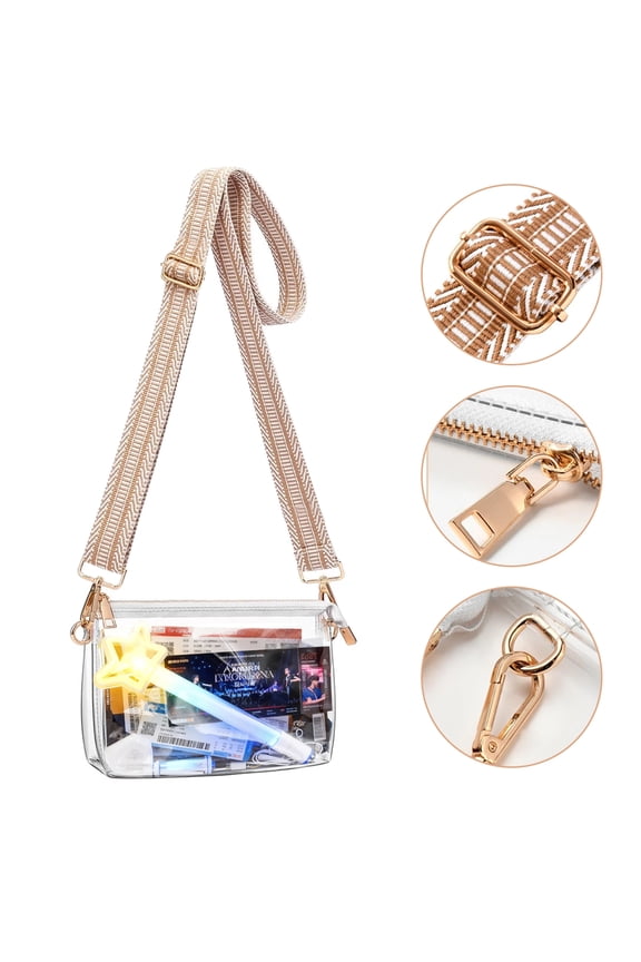 Clear Purse for Women - Stadium Approved Crossbody Bag, Small Stadium Bag for Concerts & Sports Events