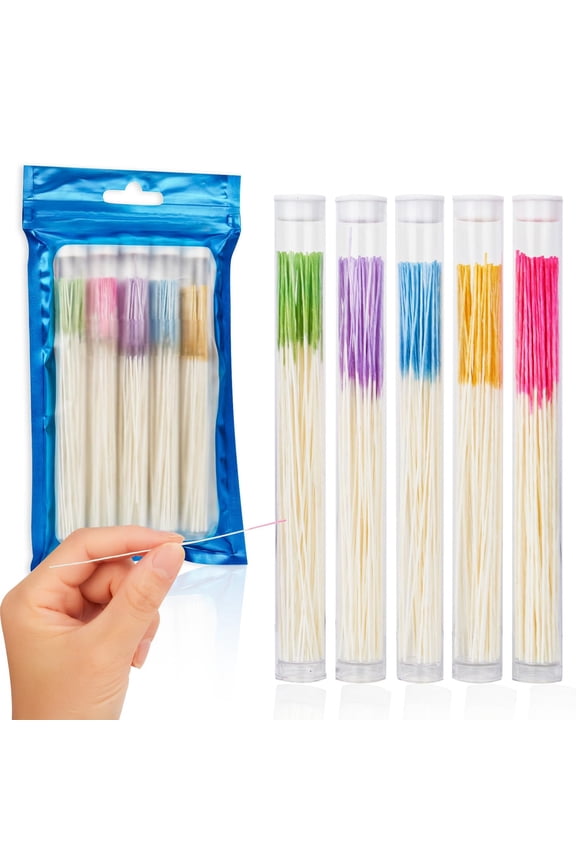 Ear Hole Cleaner 300PCS Ear Piercing Cleaner Floss,5 Colors Earring Hole Cleaner for Girls Women Men,Disposable Piercing Cleaner Floss Ear Piercing Care Cleaning Tool (5 colors)