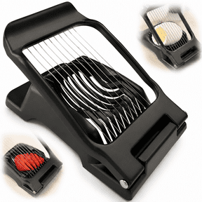 Genreen Egg Slicer for Hard Boiled Eggs Heavy Duty, Egg Cutter for Soft Fruit Food Mushroom Black