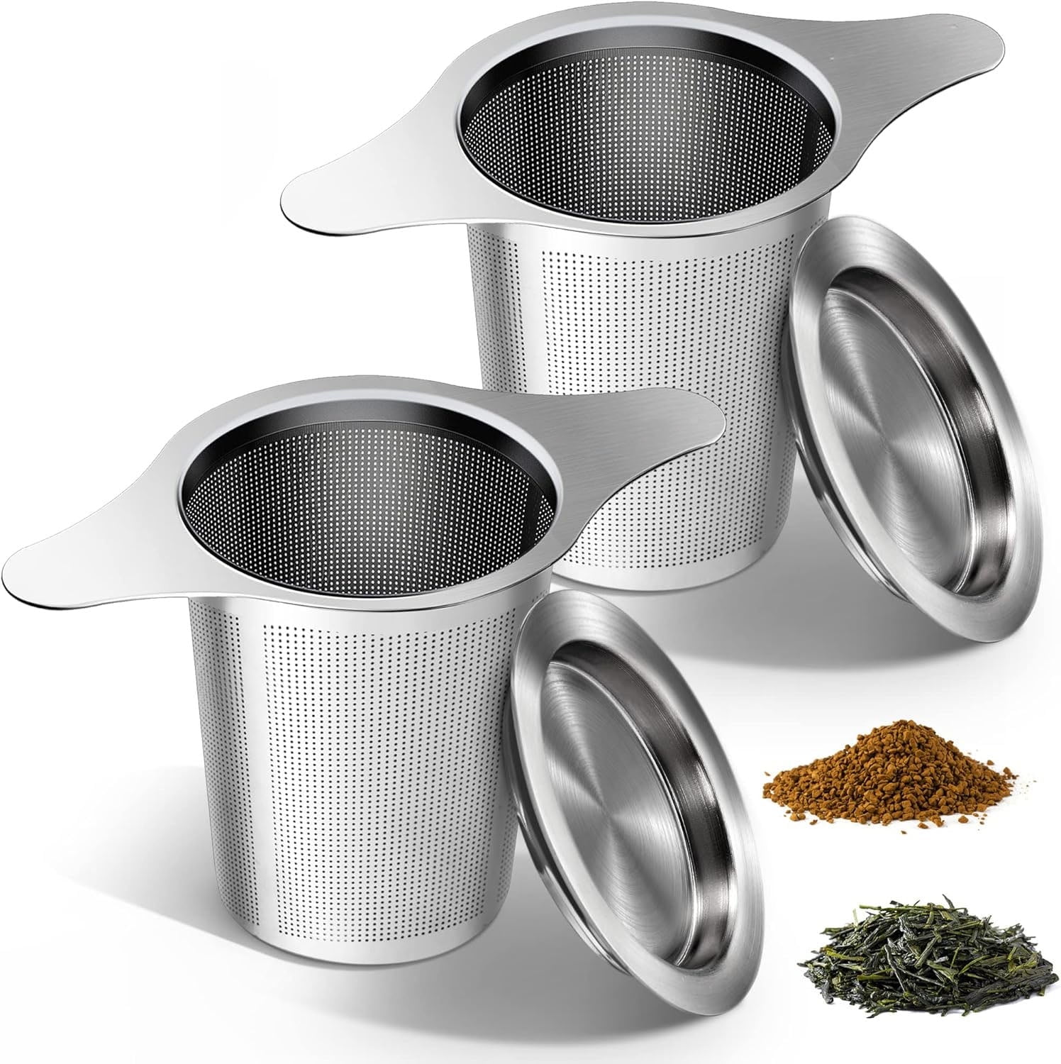 Einfuser Genreen Extra Fine 18/8 Stainless Steel Tea Infuser Mesh Strainer 2pk ...