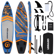 Genreen 11ft Stylish Inflatable Stand Up Paddle Board (SUP), Fishing Paddle Board with All Accessories for All Skill Levels