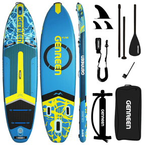GenreenHub Inflatable Stand Up Paddle Board 11'6" for Adults, Wide Stable SUP Board with Accessories, Family Fishing Touring
