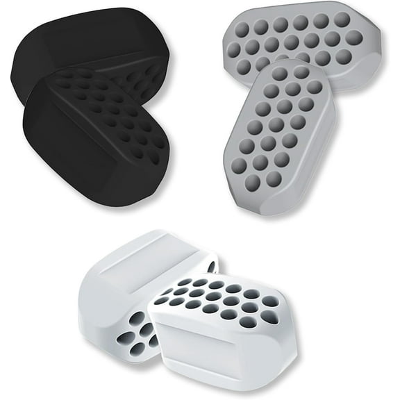 Jawline Exerciser for Man and Woman 3 Resistance Levels (6 pcs) BPA Free Silicone Jaw Exerciser Gum Tablets Jaw Trainer & Jaw Exerciser Shaper for Beginner, Intermediate & Advanced Users