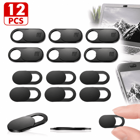 Genreen Laptop Camera Cover Slide, 12 Pack Webcam Cover, Phone Camera Cover, Ultra-Thin Computer Slide - Fits Most Laptop, Desktop, PC, Tablet, Smartphone to Protect Your Privacy and Security