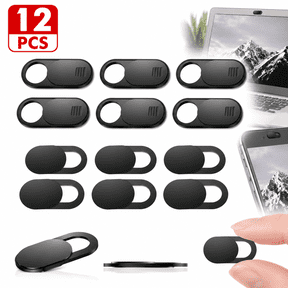 Genreen Laptop Camera Cover Slide, 12 Pack Webcam Cover, Phone Camera Cover, Ultra-Thin Computer Slide - Fits Most Laptop, Desktop, PC, Tablet, Smartphone to Protect Your Privacy and Security