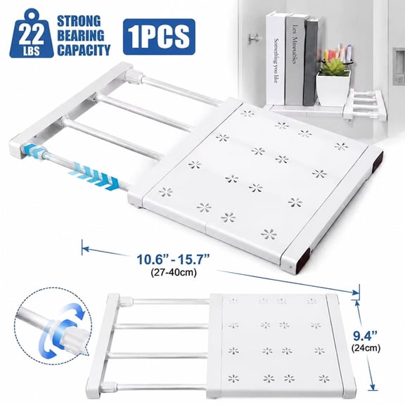 Genreen Locker Shelf Organizer - Adjustable Locker Divider Mate with 22 Lbs Strong Bearing Capacity, Easy to Install for Extending Locker Use Space, 9.4'' W x (10.6''-15.7'') L