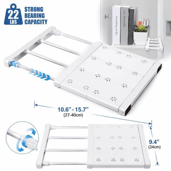 Genreen Locker Shelf Organizer - Adjustable Locker Divider Mate with 22 Lbs Strong Bearing Capacity, Easy to Install for Extending Locker Use Space, 9.4'' W x (10.6''-15.7'') L