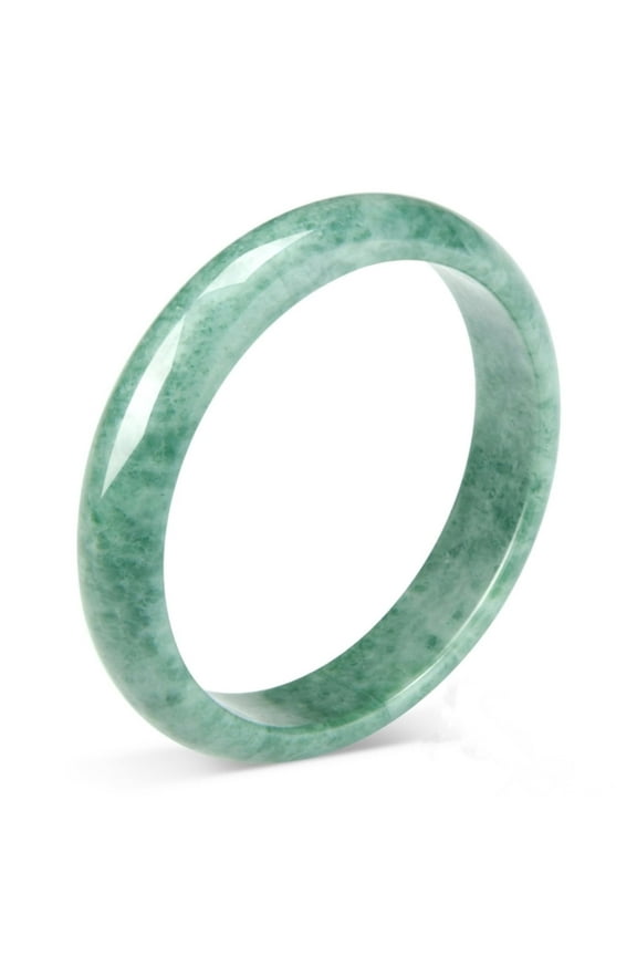 Natural Jade Bracelet Jade 2.4''Bangle Bracelets with Box Good Luck Bangle for Women Wedding Mother's Day Gift