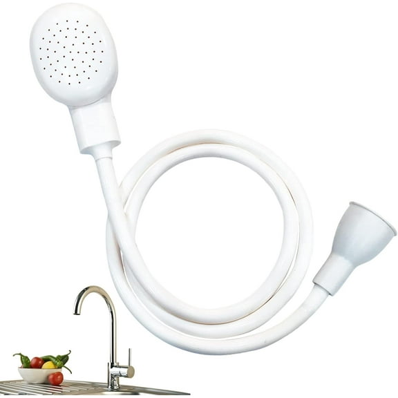 Genreen Sink Spray Rubber Hose, Sink Hose Attachment for Faucet Portable Sink Hose Faucet Sprayer, Shampoo Sprayer for Dog, Pets, Bathing Baby, Washing Hair, Rinsing Vegetables (For sink)