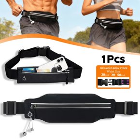 Gray Ultra Slim Running Belt - Lightweight Waist Pack Fanny Pack For Phones & Keys