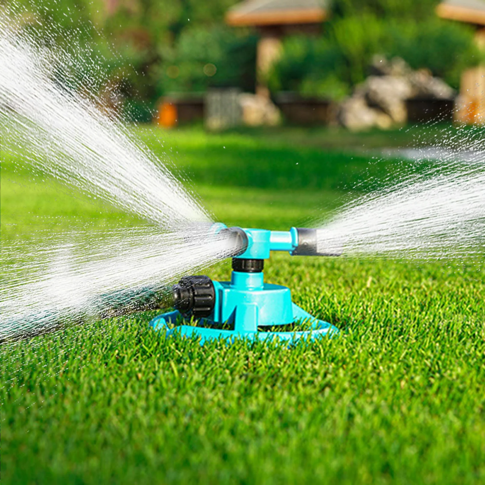Genreen Sprinklers for Yard, 360Rotating Lawn Sprinkler for Yard Large Area, Lawn Sprinklers, Powerful and Even Watering for Lawns and Gardens