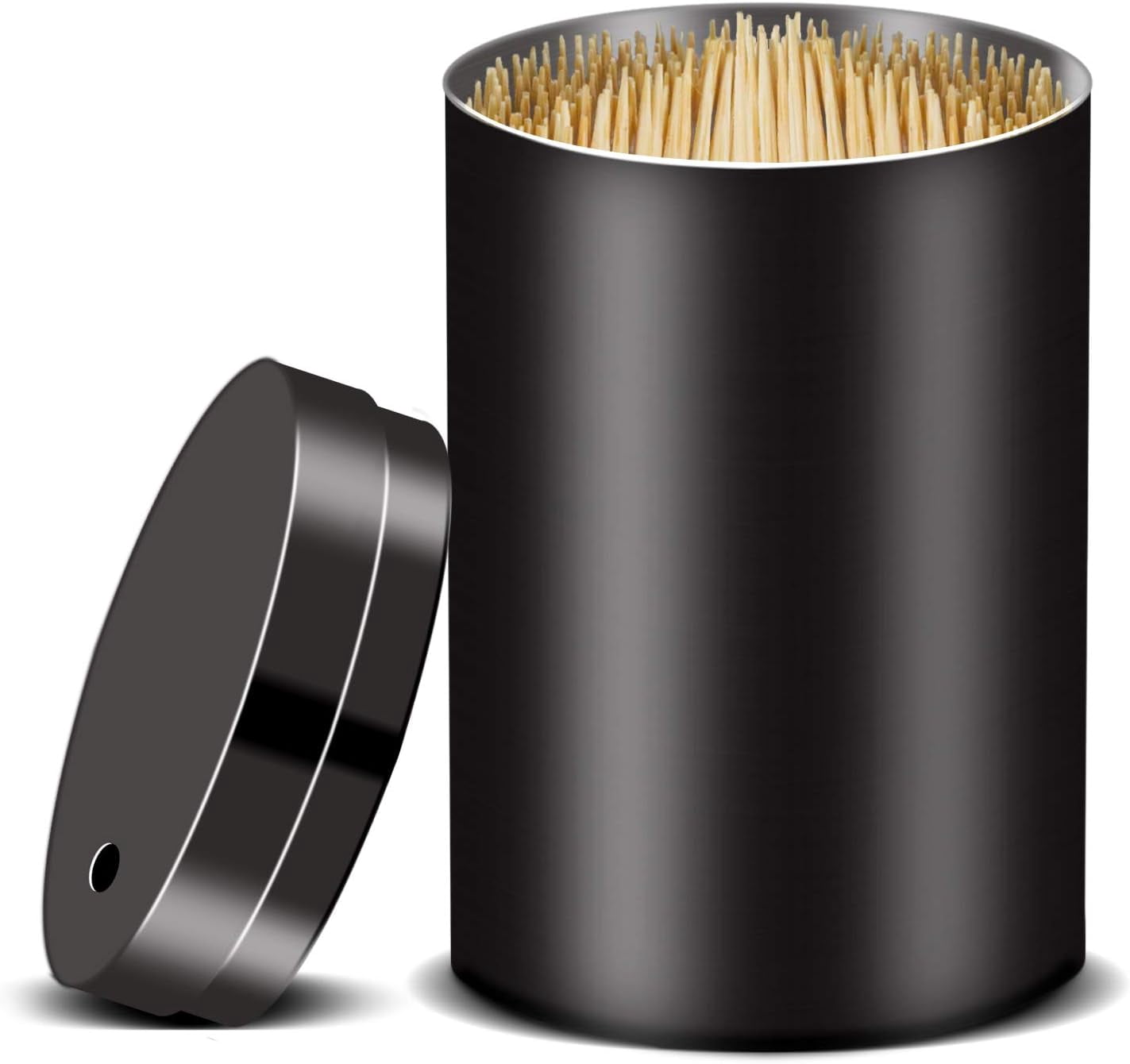 Genreen Tooth Picks Lot Container with 500 Pieces Bamboo Round ...