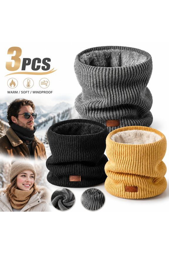 Winter Neck Gaiters for Men 3 Pack,Neck Warmer Men Women with Thermal Thick Warm Fleece Lined Cold Weather