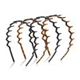 thumbnail image 1 of Genreen Zig Zag Headbands for Women Teen Girls Men, Plastic Hair Bands with Teeth Thin Zigzag Head Bands for Women's Hair, Non Slip Black Comb Hairbands Accessories, 4 Packs, 1 of 6