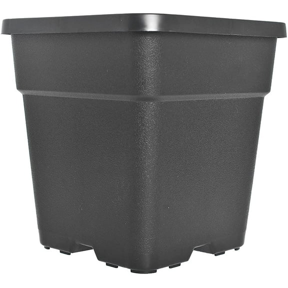 Genrics 10PCS Re-usable Square Nursery Pot 5 Gallon Plastic Grow Pots Plant