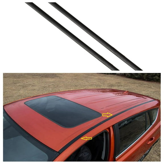 Genrics 2 Pcs Black Roof Trim Molding Sealing Strip Kit Replacement for 2009-2013 Toyota Corolla