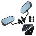thumbnail image 1 of Genrics 2 X Universal F1 Style Car Racing Rearview Side Wing Mirrors Convex Glass Black, 1 of 5