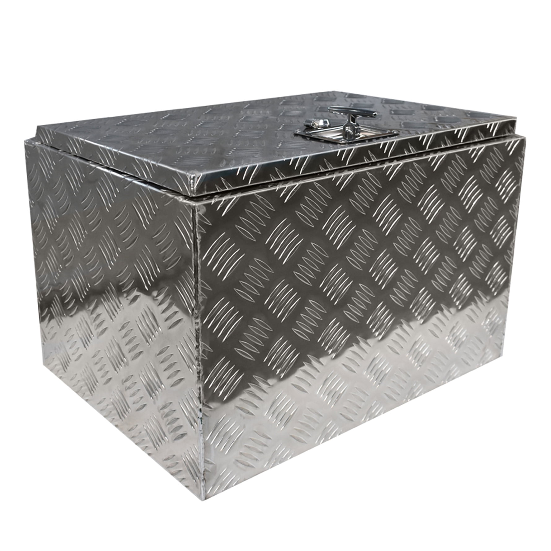 Genrics 24"x 16.9"x 17.9" Silver Aluminum Tool Box for ATV Camper Pickup RV Tool Storage