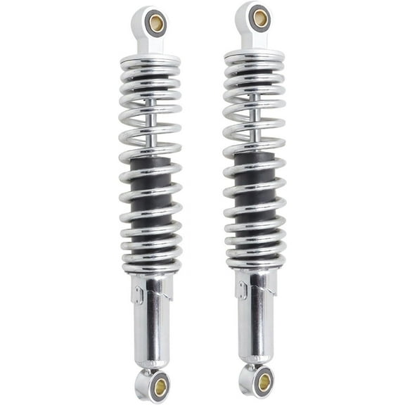 Genrics 320mm 12.5 Pair Chrome Motorcycle Rear Shock Absorbers Replacement for Suzuki Yamaha Honda Kawasaki XL 883 1200
