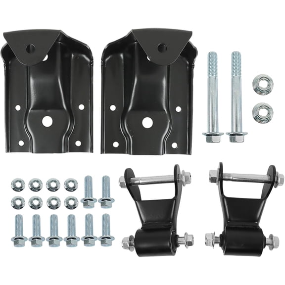 Genrics 722032 Rear Leaf Spring Hanger Bracket Shackle Kit Replacement for Silverado 1500 Sierra 1500 1999-2013
