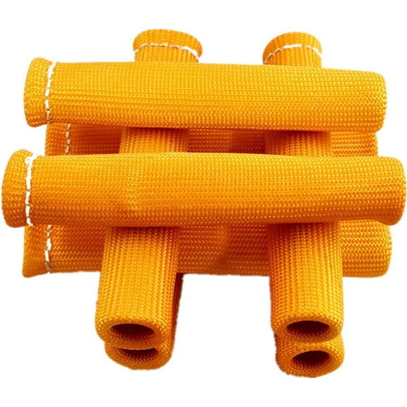 Genrics 8X Orange 1200 SPARK PLUG WIRE BOOTS HEAT SHIELD PROTECTOR SLEEVE SBC BBC