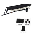 thumbnail image 1 of Genrics Boat Cover Waterproof Heavy Duty Trailerable Replacement for Jon Boat 16Ft Long and Beam Width Up to 75 Inch Black, 1 of 5