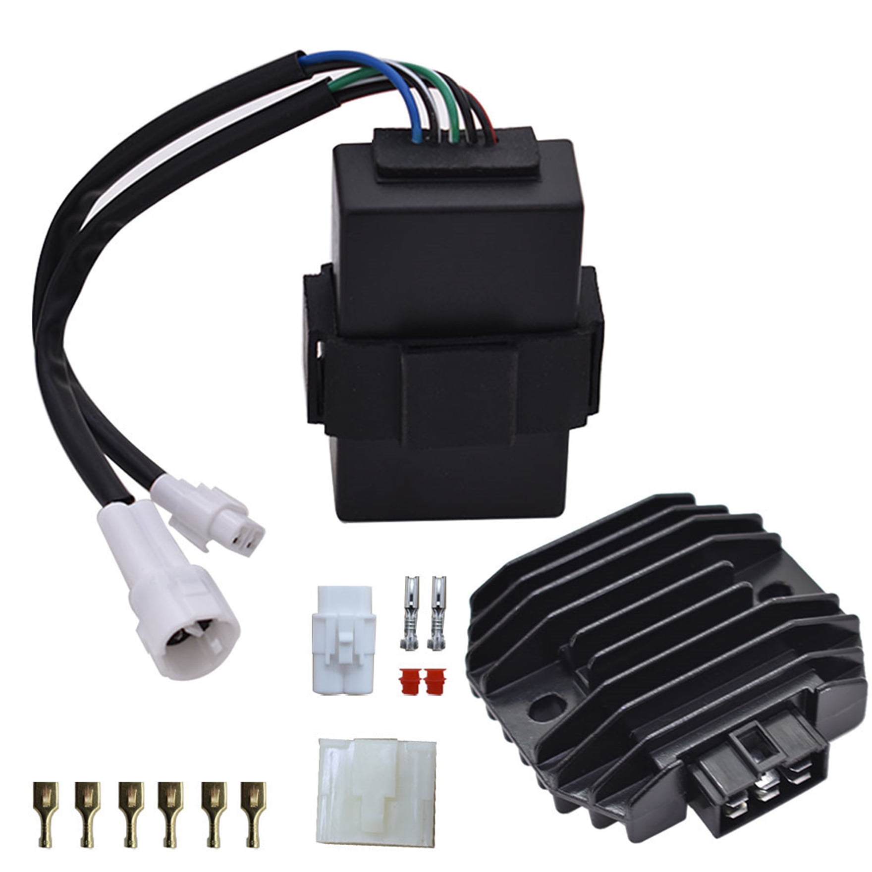 Black Voltage Regulator Rectifier Kit for Kawasaki Bayou 300