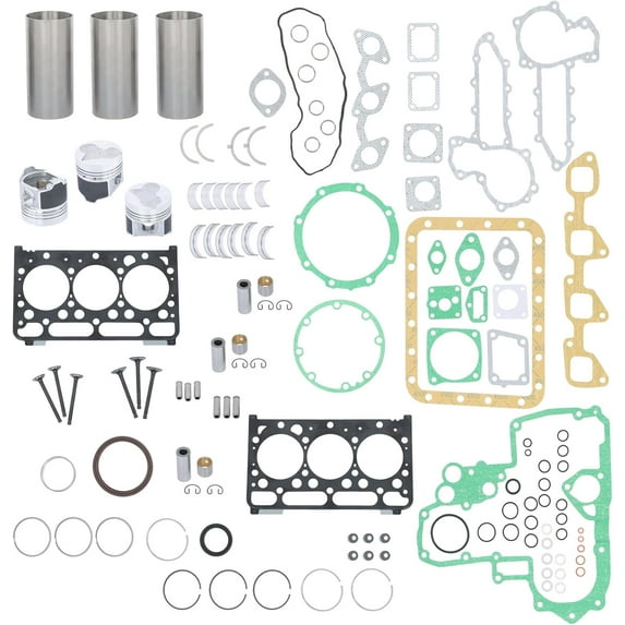 Genrics D1503 Engine Repair Parts Overhaul Repair Kit Replacement for Kubota Engine D1503 Tractor L2900 L3000 L3010 L3130
