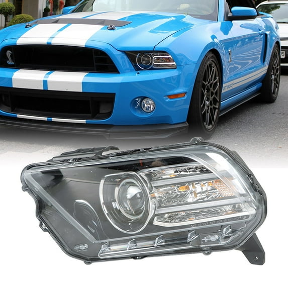 Genrics Driver Left Side Headlight For 2013-2014 Ford Mustang HID/Xenon w/LED Projector