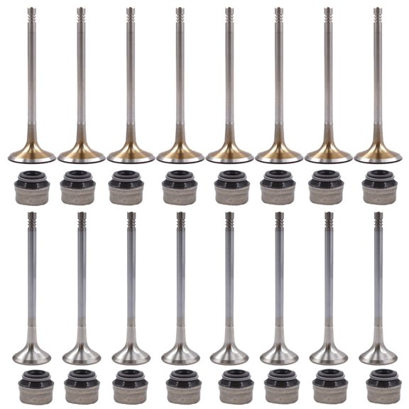 Genrics Engine Intake Valves & Exhaust Valves 16pc Kit Fit for Audi VW 2.0T (FSI, TSI)