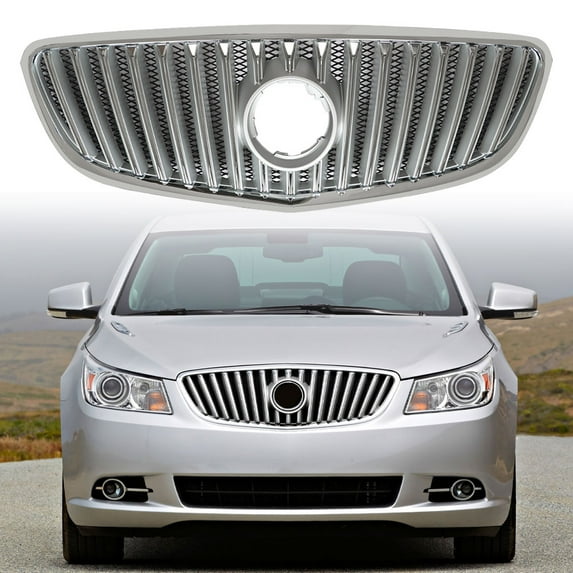 Genrics For 2010 2011 2012 2013 Buick Lacrosse Front Upper Bumper Grille Grill Chrome