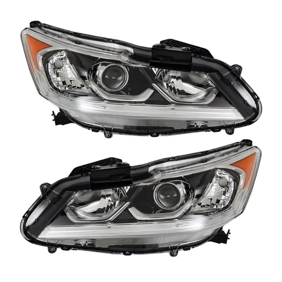 Genrics For 2016-2017 Honda Accord Sedan 4Dr LED DRL Headlights Headlamp Factory Style