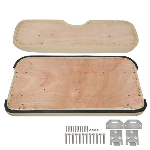 Genrics For EZGO Medalist TXT 1994-2013 Golf Cart Tan Front Seat Cushion 2PC W/Hardware