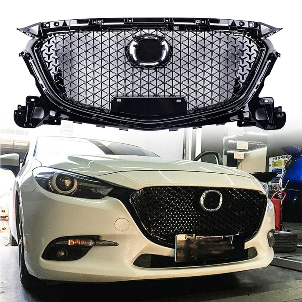Genrics Front Bumper Grill Honeycomb Grille Replacement For Mazda 3 genrics-front-bumper-grill-honeycomb-grille-replacement-for-mazda-3