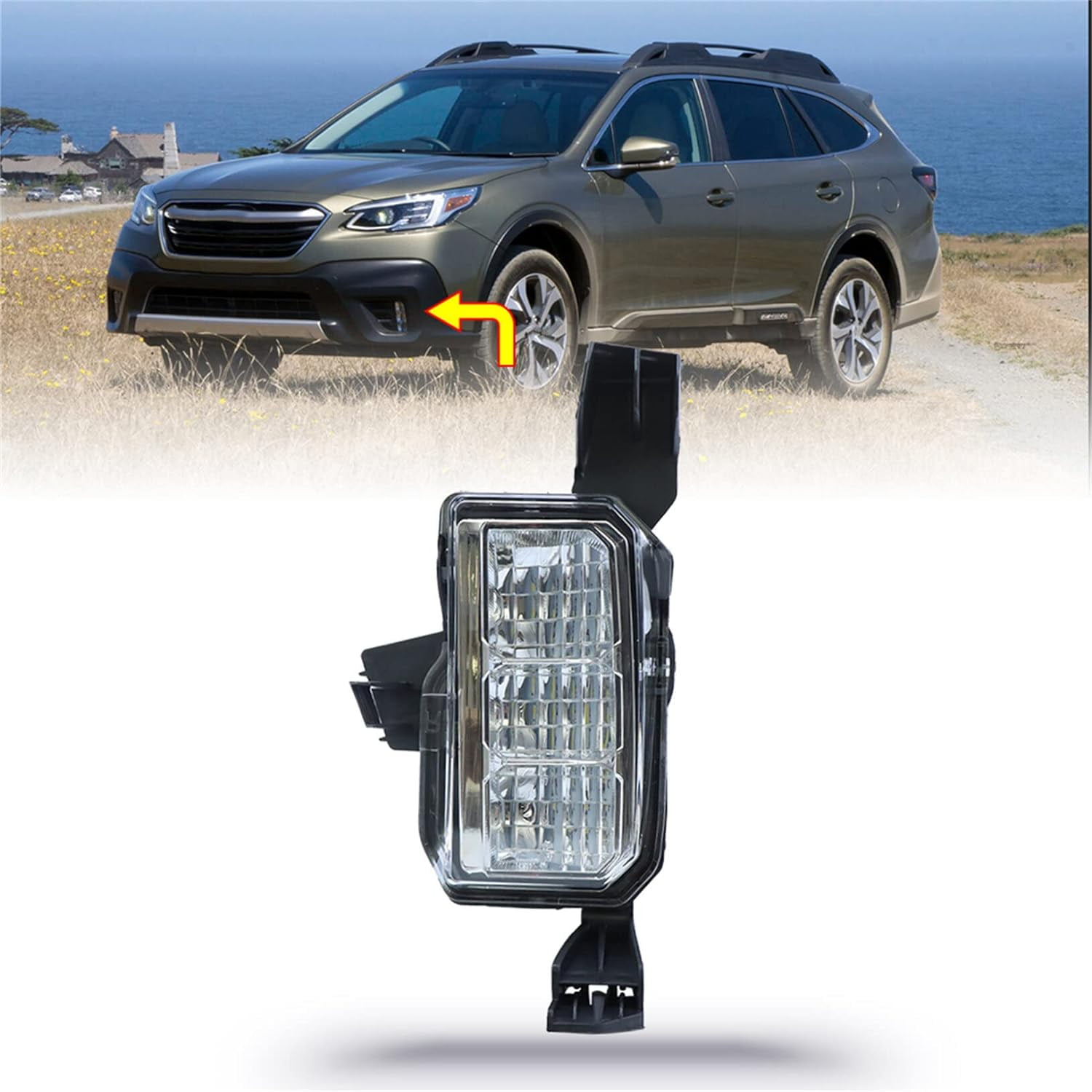 Genrics Front Bumper LED Fog Lights Replacement for 2020 2021 2022 Subaru Outback Led Light Bar