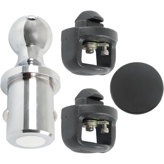 Genrics Gooseneck Ball Trailer Hitch Kit 2-5/16 Inch 30000lbs Chrome Replacement for F-250 F-350 F-450