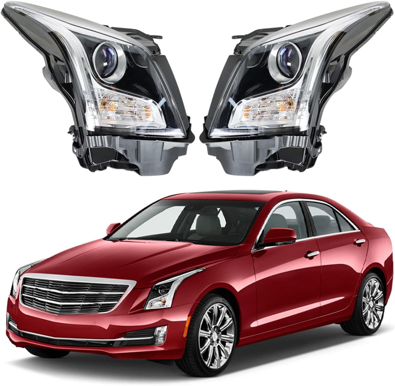 Genrics Headlights Front Head Lamps Replacement for 2013 2014 2015 2016