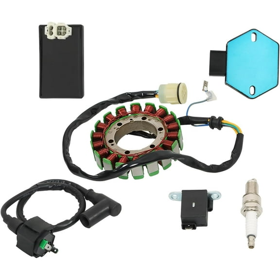 Genrics Ignition Coil CDI Stator Regulator Replacement for Honda Foreman TRX450ES TRX450S 1998 1999 2000 2001 Replacement for 31120-HM7-014 30510-HM7-003 30510-HM7-003 30700-KY4-900