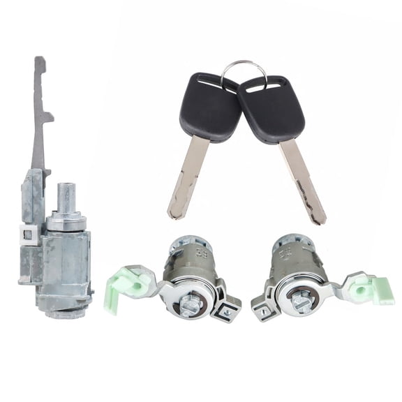 Genrics Ignition Switch Cylinder+2 Door Lock Cylinder+2 Key For 03-05 Honda Civic LX/EX