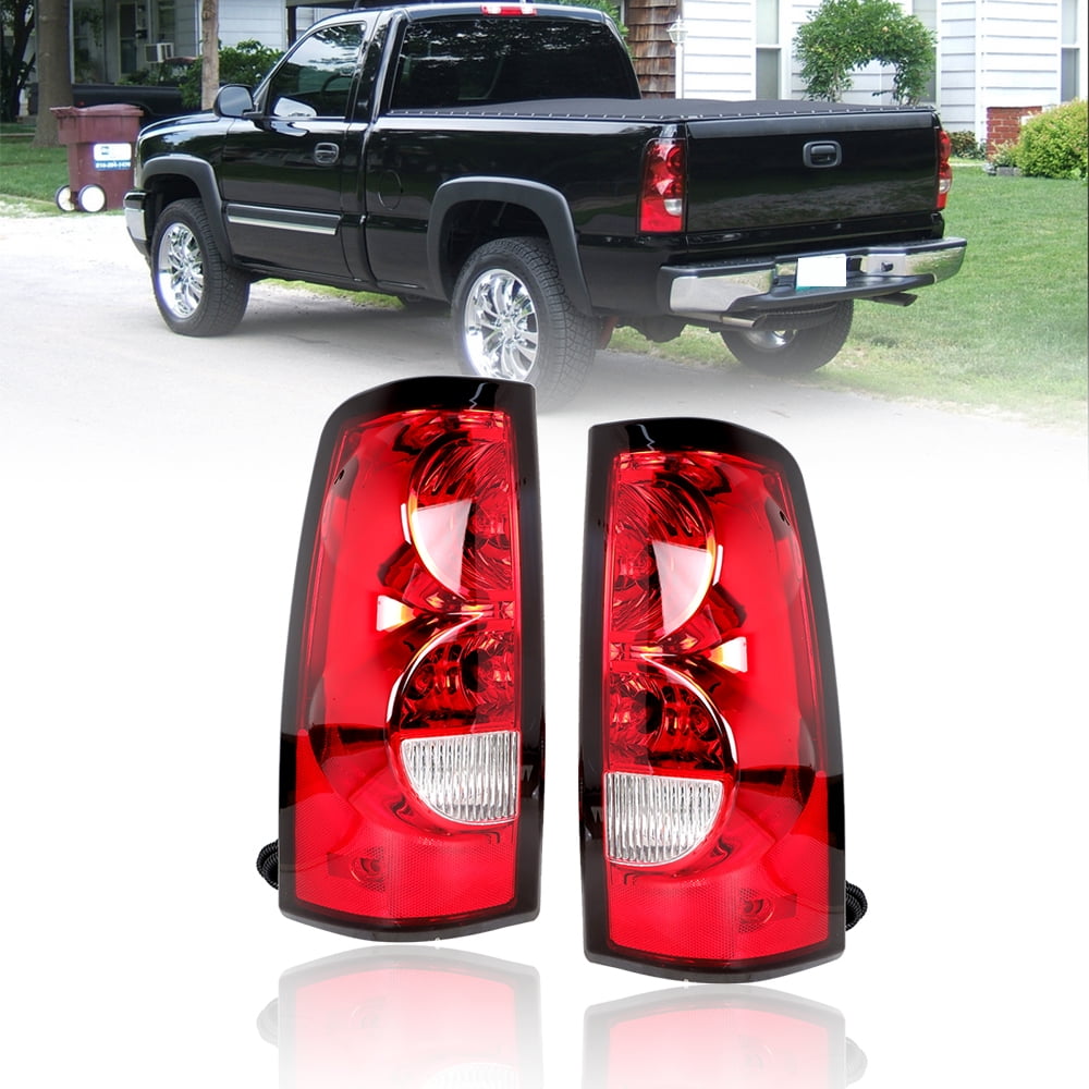 Genrics Left Rear Tail Light Brake Lamp with Bulb Taillight Replacement for 2003-2006 Chevy Silverado Brake Stop Turn Signal Left and Right Side