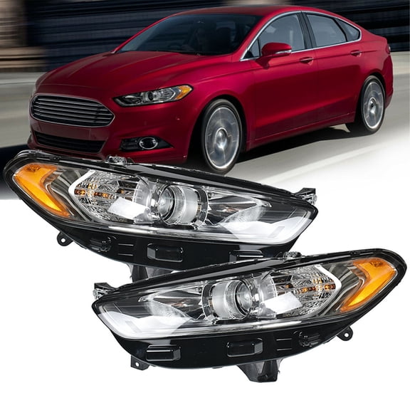 Genrics Left+Right Pair Set For 2013 2014 2015 2016 Ford Fusion Headlights Lights Lamps