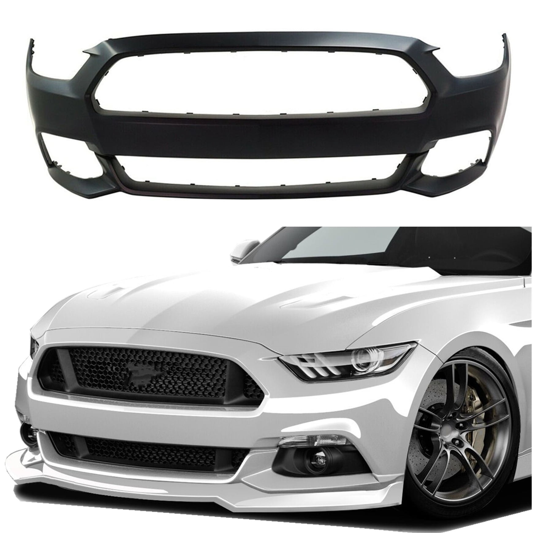 Genrics NEW Front Bumper Cover Primed For 2015-2017 Ford Mustang Except Shelby Model