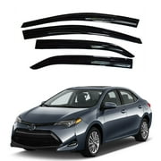 Genrics New Window Visor Vent Sun Wind Rain Deflector Fit for Toyota 14-17 Corolla Fits select 2014-2016 TOYOTA COROLLA L/LE/LE PLUS/PREMIUM/S/S PLUS/PREMIUM