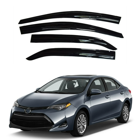 Genrics New Window Visor Vent Sun Wind Rain Deflector Fit for Toyota 14-17 Corolla Fits select: 2014-2016 TOYOTA COROLLA L/LE/LE PLUS/PREMIUM/S/S PLUS/PREMIUM