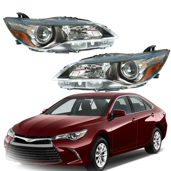 Genrics Pair Projector Headlights Headlamps Assembly For 2015 2016 2017 Toyota Camry
